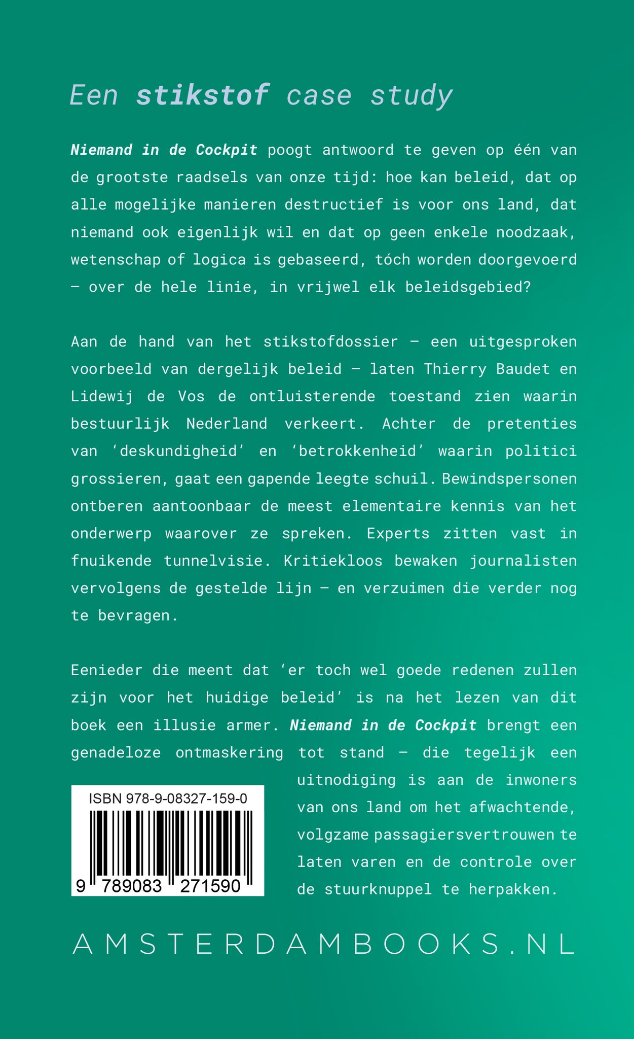 Thierry Baudet en Lidewij de Vos - Niemand in de Cockpit